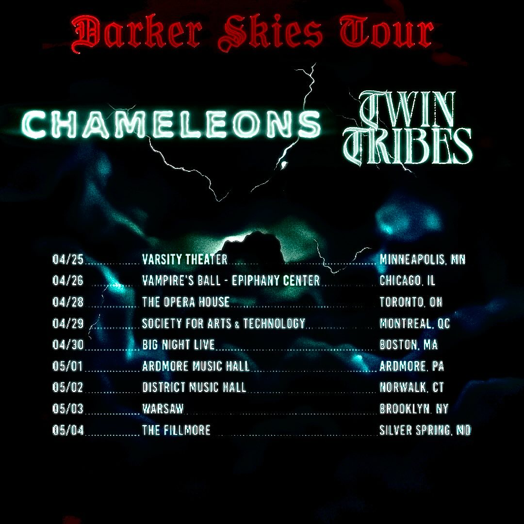 The Chameleons Darker Skies Tour Poster 2025